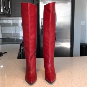 Stuart Weitzman Red Leather Boots